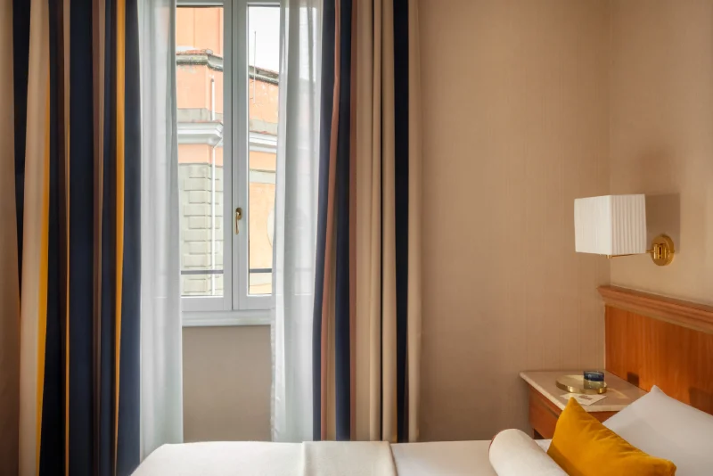 Economy room with window overlooking historic Roman buildings, near Termini Station and the Baths of Diocletian - Hotel Diocleziano, BZAR hotels in Rome