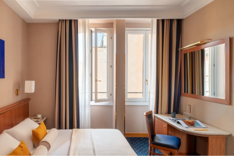 Superior room with spacious wardrobe and modern comforts, perfect for stays near the Baths of Diocletian in central Rome - Hotel Diocleziano, BZAR hotels in Rome
